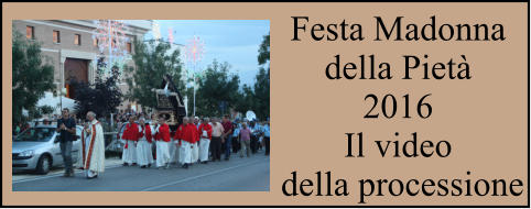 Festa Madonna  della Pietà 2016 Il video  della processione
